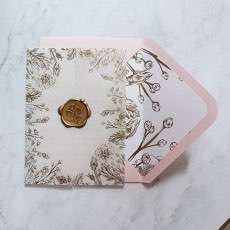 Acrylic Invitation Card Pink Envelope Wedding Invitation Rectangle
